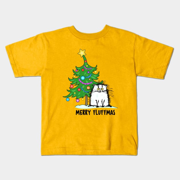 Merry Fluffmas Kids T-Shirt by Stoney09